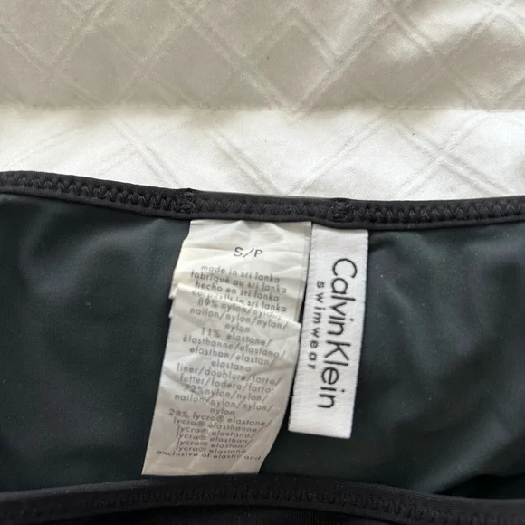 NWOT Calvin Klein Black Sequin Trim Triangle Bikini Set - Picture 10 of 10